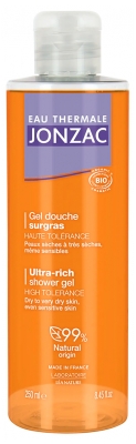 Eau Thermale Jonzac Nutritive Gel Douche Haute Tolérance Surgras Biologique 250 ML