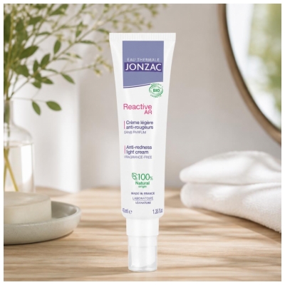 Eau Thermale Jonzac REactive Crème Légère Anti-Rougeurs Visage Bio 40 ML