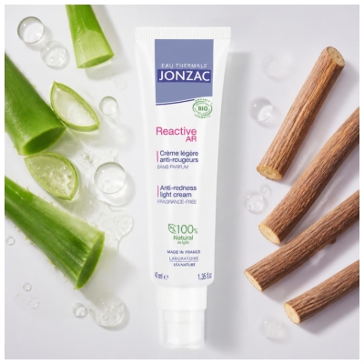 Eau Thermale Jonzac REactive Crème Légère Anti-Rougeurs Visage Bio 40 ML