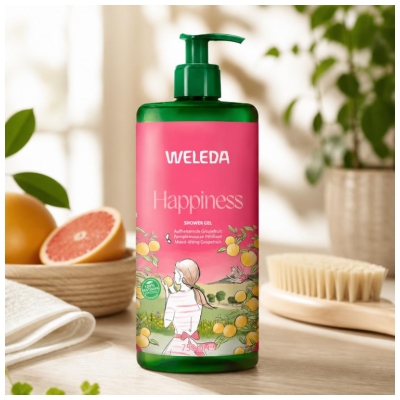 Weleda Happiness Gel Douche au Pamplemousse Pétillant 750 ML