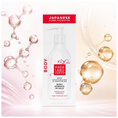 Hada Labo Tokyo Body Essence-Lait Corporelle Lissage & Hydratation en Profondeur 200 ml