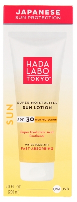 Hada Labo Tokyo Sun Crème Visage Hydratante SPF30 Résistante à l'Eau 200 ml