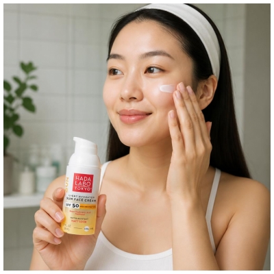Hada Labo Tokyo Sun Crème Visage Hydratante SPF50 Résistante à l'Eau 50 ml