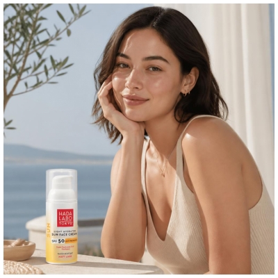 Hada Labo Tokyo Sun Crème Visage Hydratante SPF50 Résistante à l'Eau 50 ml