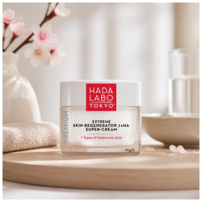 Hada Labo Tokyo Super Crème de Nuit Régénérante Comblante et Hydratante 50 ml 
