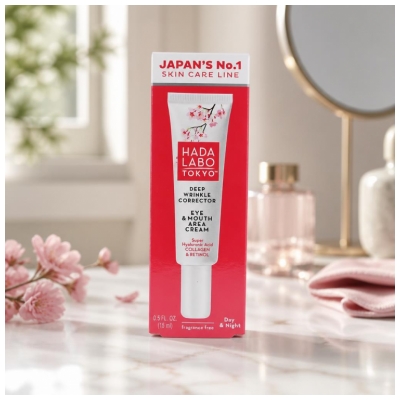Hada Labo Tokyo Crème Contour des Yeux et Lèvres Anti-Âge Jour et Nuit 15 ml
