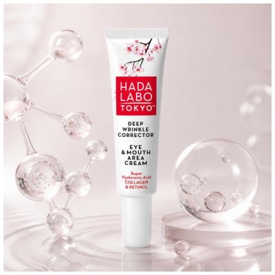 Hada Labo Tokyo Crème Contour des Yeux et Lèvres Anti-Âge Jour et Nuit 15 ml