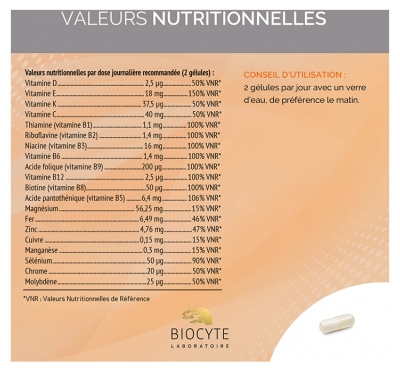 Biocyte Longevity Multivit Liposomal 60 Unités