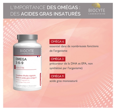 Biocyte Longevity Oméga 3 - 6 - 9 - Bien-Être - 60 Capsules