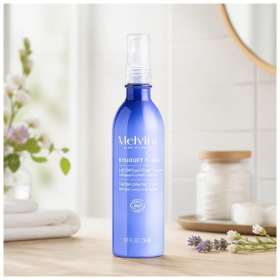 Melvita Bouquet Floral Lait Démaquillant Bio 200 ml