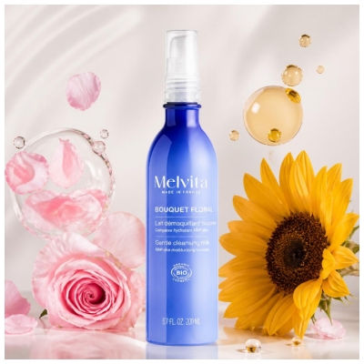 Melvita Bouquet Floral Lait Démaquillant Bio 200 ml