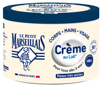 Le Petit Marseillais Crème au Lait Hydratation 48H Peaux Très Sèches Dès 3 ans 360 ml