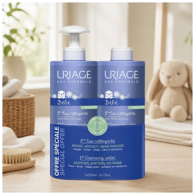 Uriage 1Ère Eau Nettoyante 2 x 500 ml