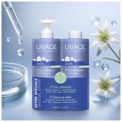Uriage 1Ère Eau Nettoyante 2 x 500 ml