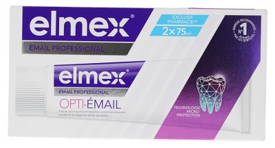 Elmex Dentifrices Opti-Émail Professional Lot de 2 x 75 ml