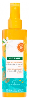 Klorane Solaire - Spray Solaire Sublime SPF 30 au Tamanu Bio et au Monoï - Corps 200 ml