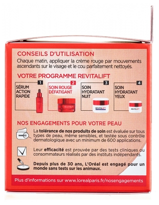 L'Oréal Paris Revitalift Soin Rouge Défatigant au Ginseng 50 ml