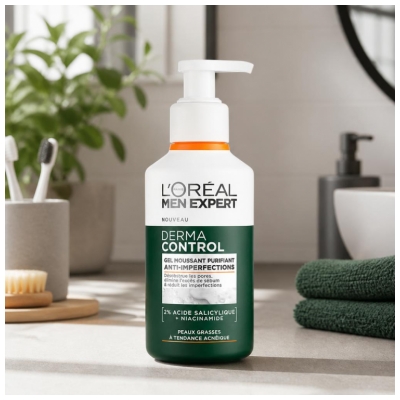 L'Oréal Paris Men Expert Derma Control Gel Moussant Anti-Imperfections Purifiant 260 ml