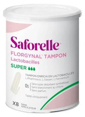Saforelle Florgynal Tampon Lactobacilles 8 Super