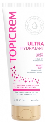 Topicrem Ultra-Hydratant Nacré Corps Peaux Sensibles et Sèches 200 ml