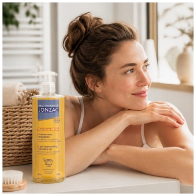 Eau Thermale Jonzac Nutritive ATO+ Huile Lavante Relipidante Anti-Grattage Bio 500 ml