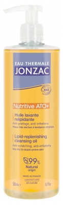 Eau Thermale Jonzac Nutritive ATO+ Huile Lavante Relipidante Anti-Grattage Bio 500 ml