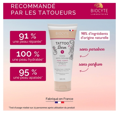 Biocyte Tattoo Derm 1 Crème Après Tatouage Apaise & Hydrate 100 ML