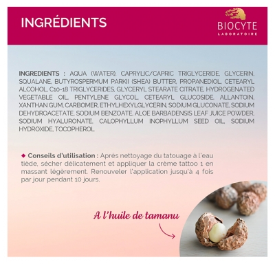 Biocyte Tattoo Derm 1 Crème Après Tatouage Apaise & Hydrate 100 ML