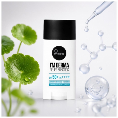 Suntique I'm Derma Relief Sunstick Crème Solaire SPF50+ 15 Grammes