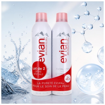 Evian Brumisateur Lot 2 x 300 ml