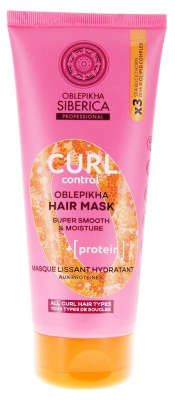Natura Siberica Oblepikha Curl Control Masque Lissant Hydratant aux Protéines Tous Types de Boucle 200 ml