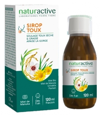 Naturactive Sirop Toux Sèche et Grasse Apaise la Gorge 120 ml