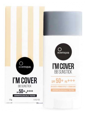 Suntique I'm Cover BB Sunstick Solaire Teinté SPF50+ 15 Grammes