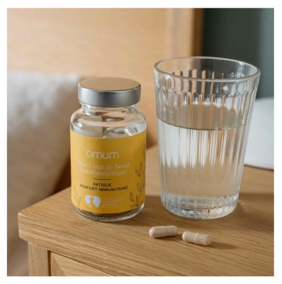 Omum Mon Coup de Boost Nutricosmétique : Complément Alimentaire Renfort du Système Immunitaire et Fatigue - 60 Gélules