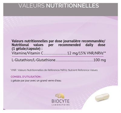 Biocyte Longevity Glutathion Liposomal 30 Unités
