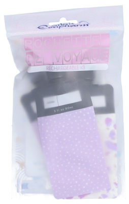 Estipharm Pochette de Voyage Rechargeable 3 x 90 ml 