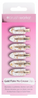 Brushworks Barrettes à Paillettes Sans Plis 6 Unités