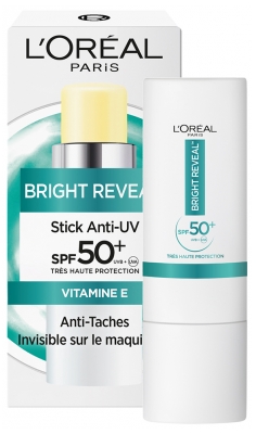 L'Oréal Paris Bright Reveal Stick Anti-UV Vitamine E Anti-Taches Visage SPF50+ 9 ML