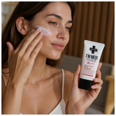 Suntique I'm Medi 100% Zinc Sun Crème Solaire Visage SPF50+ 50 ML