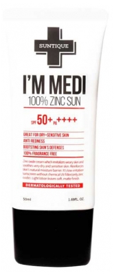 Suntique I'm Medi 100% Zinc Sun Crème Solaire Visage SPF50+ 50 ML