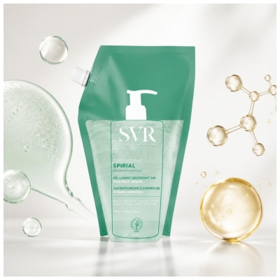 SVR Spirial Déo-Douche Gel Lavant Déodorant 24h Éco Recharge 400 ML