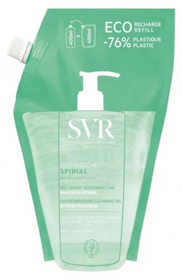 SVR Spirial Déo-Douche Gel Lavant Déodorant 24h Éco Recharge 400 ML