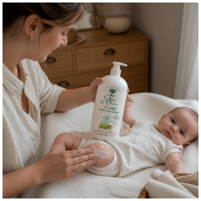Le Petit Olivier Bébé Liniment Oléo-Calcaire à l'Huile d'Olive Dès la Naissance Bio 750 ml