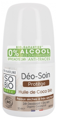 Léa Nature SO BIO étic Déo-Soin Huile 24H Huile de Coco Roll-On Biologique 50 ML