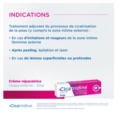 Cicatridine Crème Réparatrice Hydratante 30 g