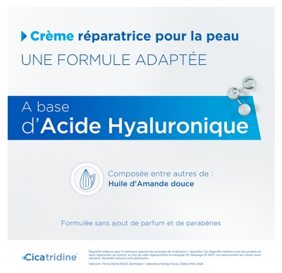 Cicatridine à l'Acide Hyaluronique et Sel Sodique Crème 60 g