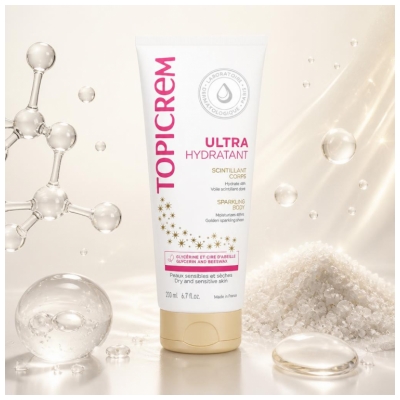 Topicrem Ultra-Hydratant Scintillant Corps Peaux Sensibles et Sèches 200 ml