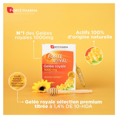 Forté Pharma Gelée Royale 1000 mg - Lot de 2 X20 Ampoules