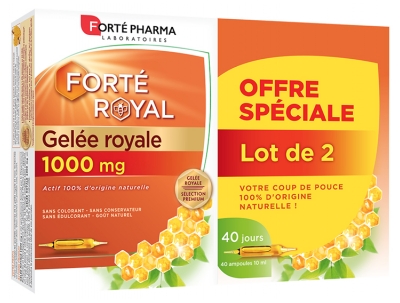 Forté Pharma Gelée Royale 1000 mg - Lot de 2 X20 Ampoules