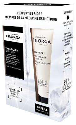 Filorga TIME-FILLER SHOT 5 XP Sérum Concentré Rides d'Expression 15 ml + SKIN-PREP Crème Exfoliante Enzymatique de 75 ml OFFERTE